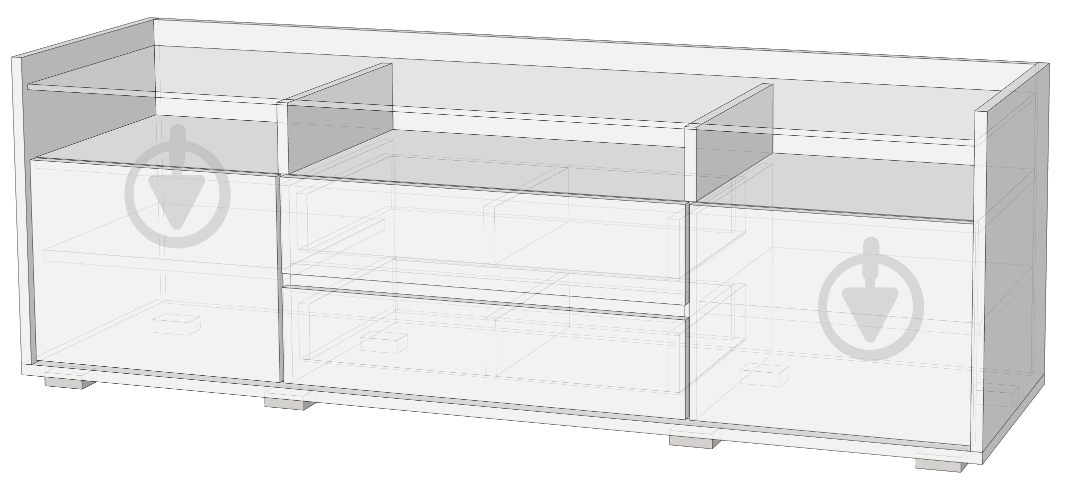 Тумба под ТВ № 4 нимфея альба - фото 1 Тумба под ТВ № 4 нимфея альба - фото 1