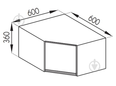 Шафа Софі (А 60х60 (320) ліва) шовковий камінь/білий Світ Меблів - фото 5