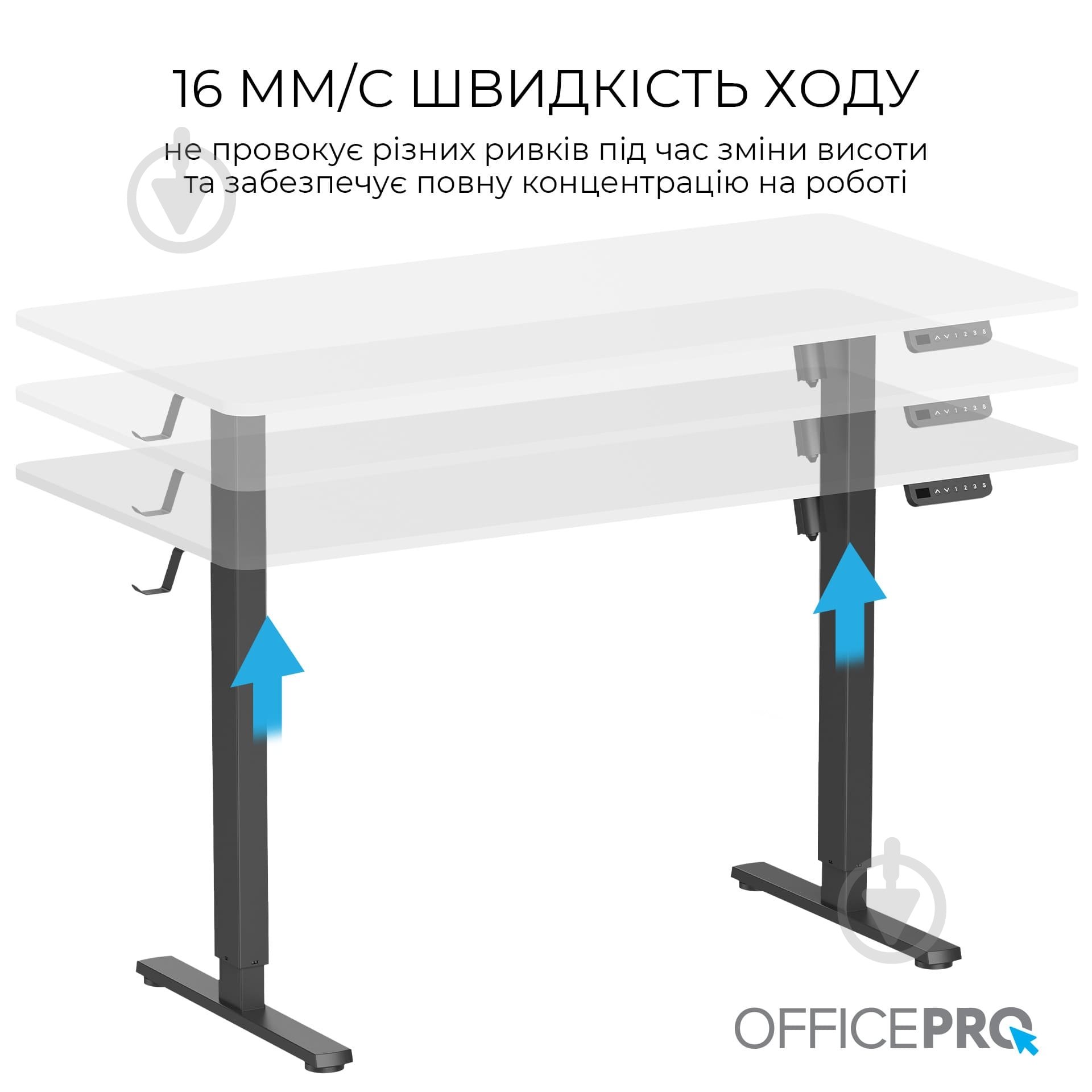 Стіл OfficePro ODE1470WB White/Black - фото 4