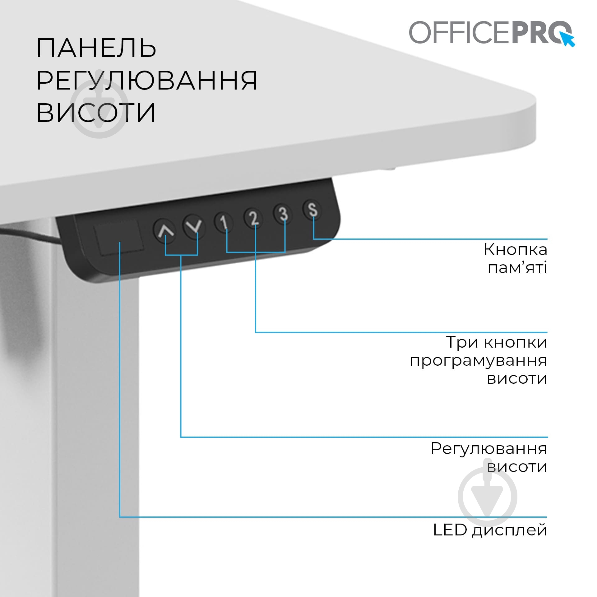 Стол OfficePro ODE1670W White - фото 5