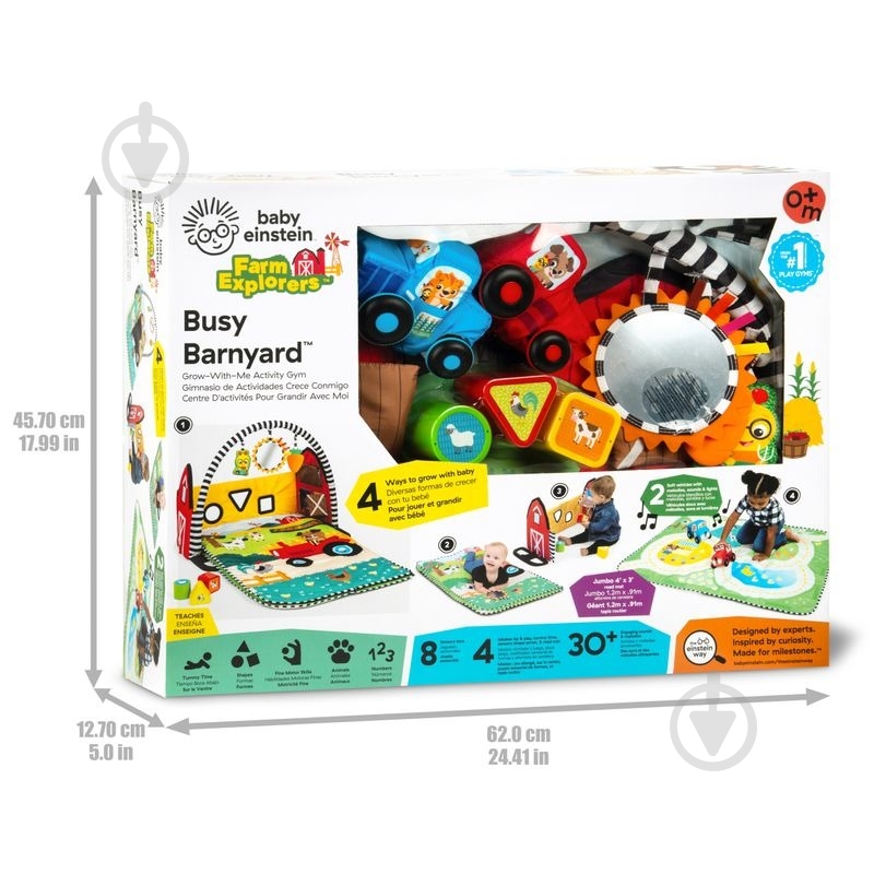Развивающий коврик Baby Einstein Busy Barnyard 17327 - фото 6