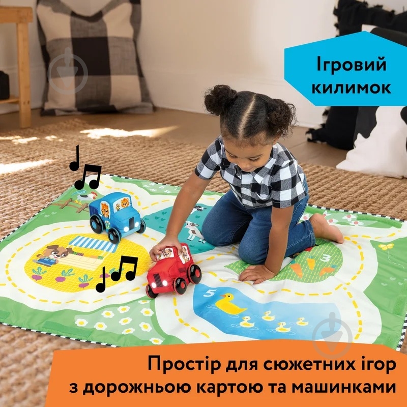 Развивающий коврик Baby Einstein Busy Barnyard 17327 - фото 4