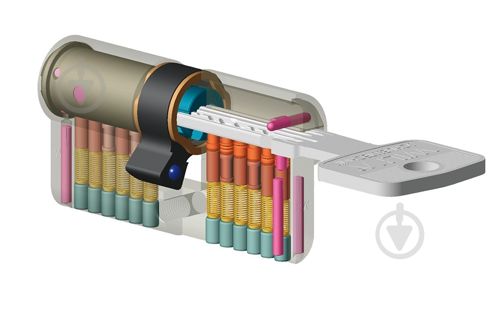 Цилиндр Wilka 40x30 ключ-вороток 70 мм сатин 3605 B - фото 3