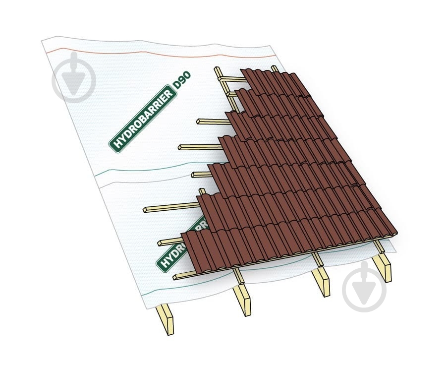 Гідроізоляційна плівка Juta HYDROBARRIER D90 рулон 75 кв.м - фото 3