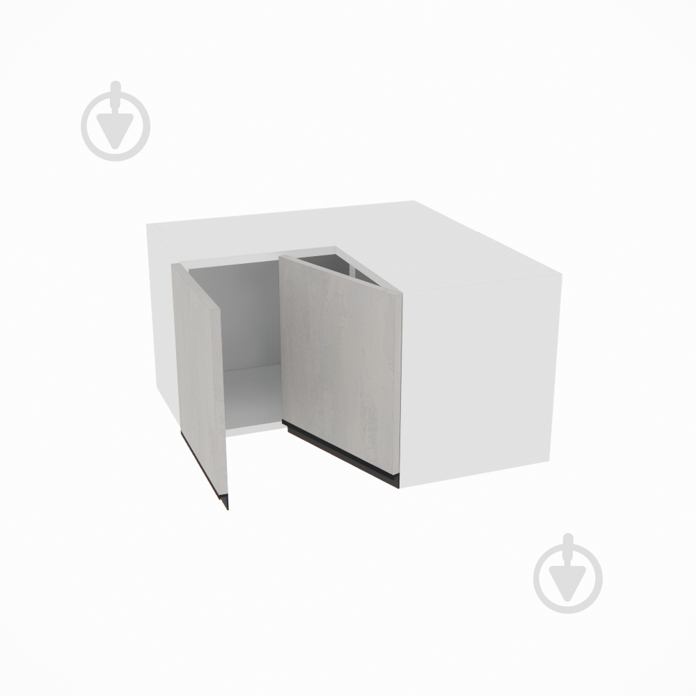 Шкаф Софи (А 60х60 прямой (320) левая) шелковый камень/белый Світ Меблів - фото 2 Шкаф Софи (А 60х60 прямой (320) левая) шелковый камень/белый Світ Меблів - фото 2