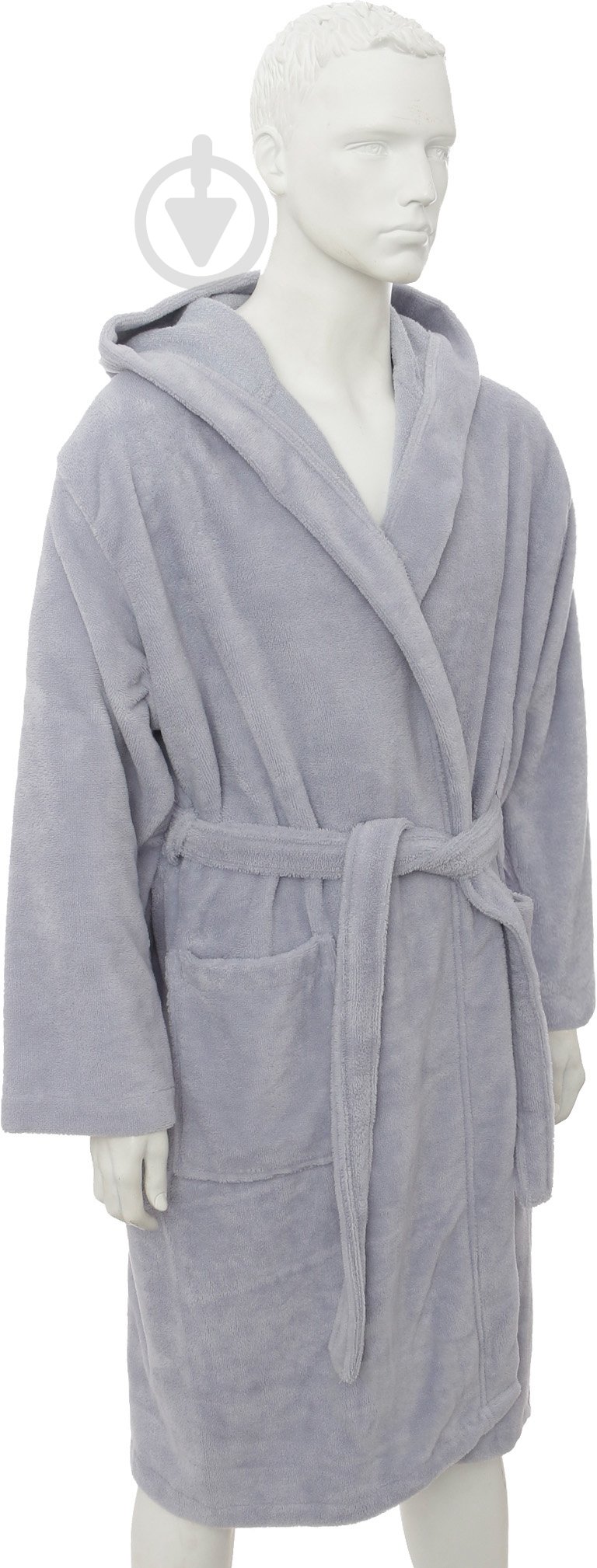 Халат Durutex р. M серый Hooded - фото 1 Халат Durutex р. M серый Hooded - фото 1
