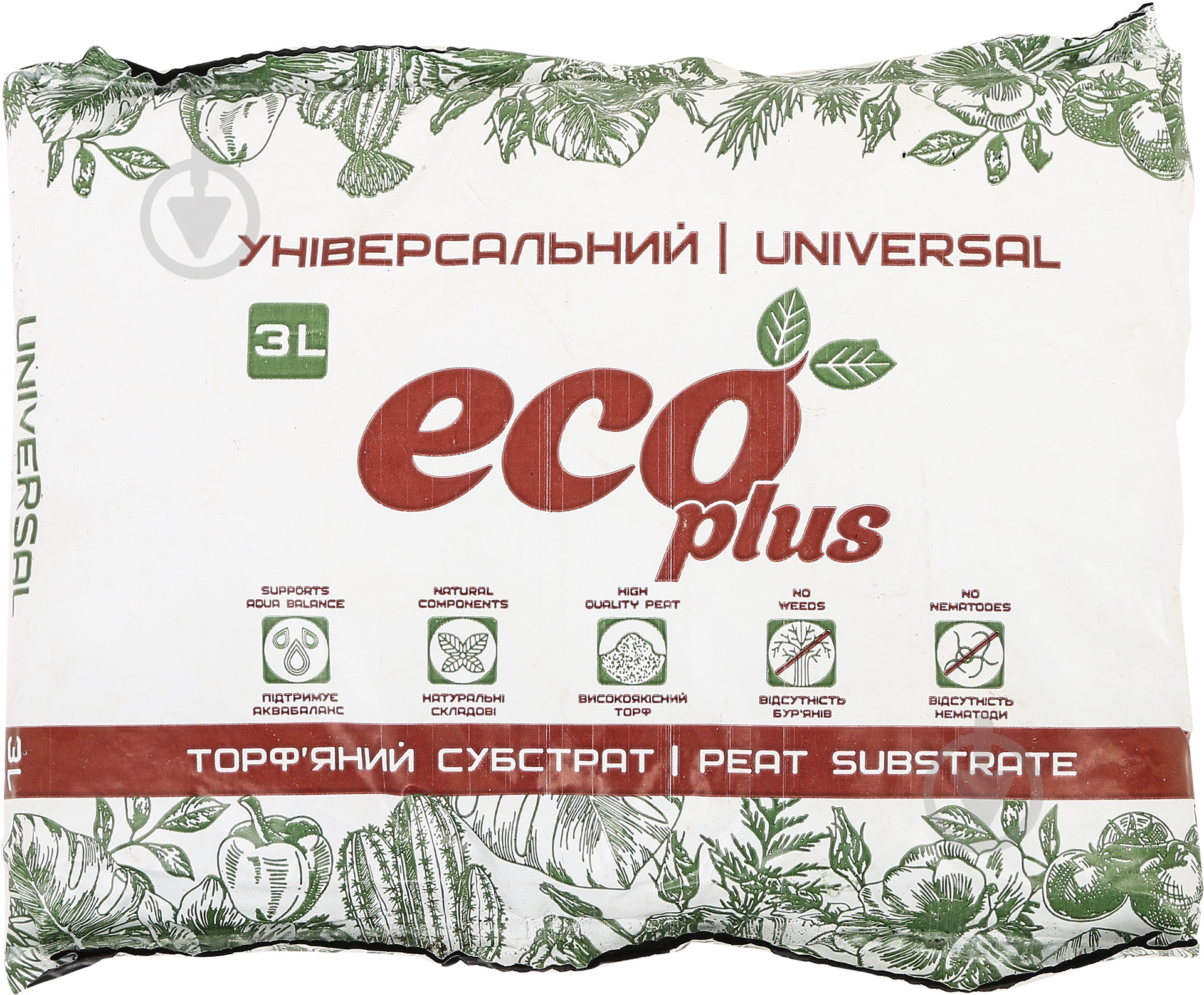 Торфосмесь Eco Plus универсальный 3 л - фото 1