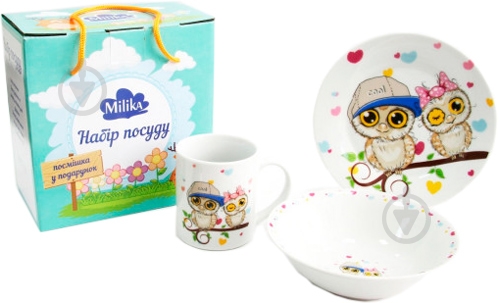 Набор детской посуды Owlet 3 предмета M0690-TH5792 Milika - фото 1