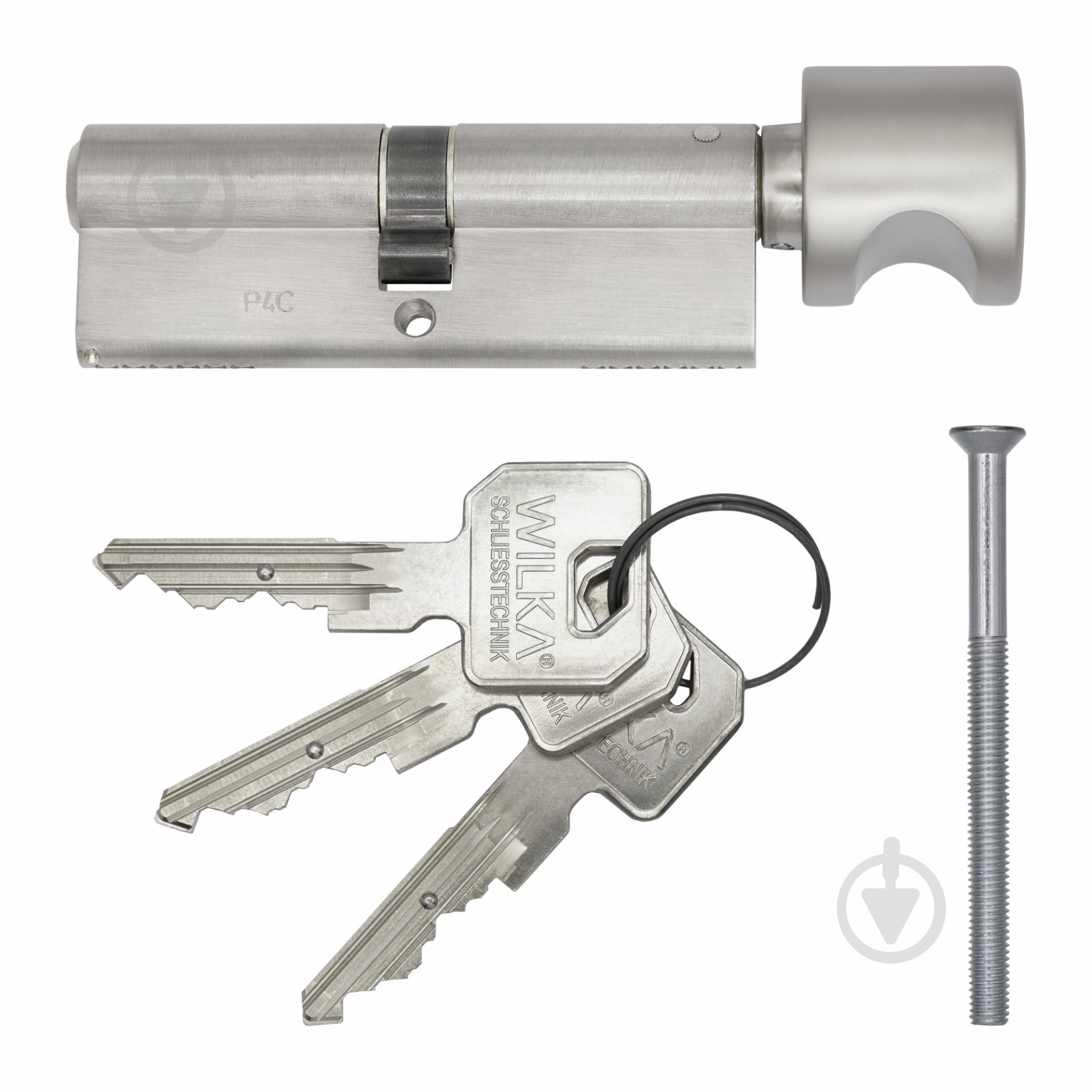 Цилиндр Wilka 55x45 ключ-вороток 100 мм сатин 1405 C Premium 130 - фото 1