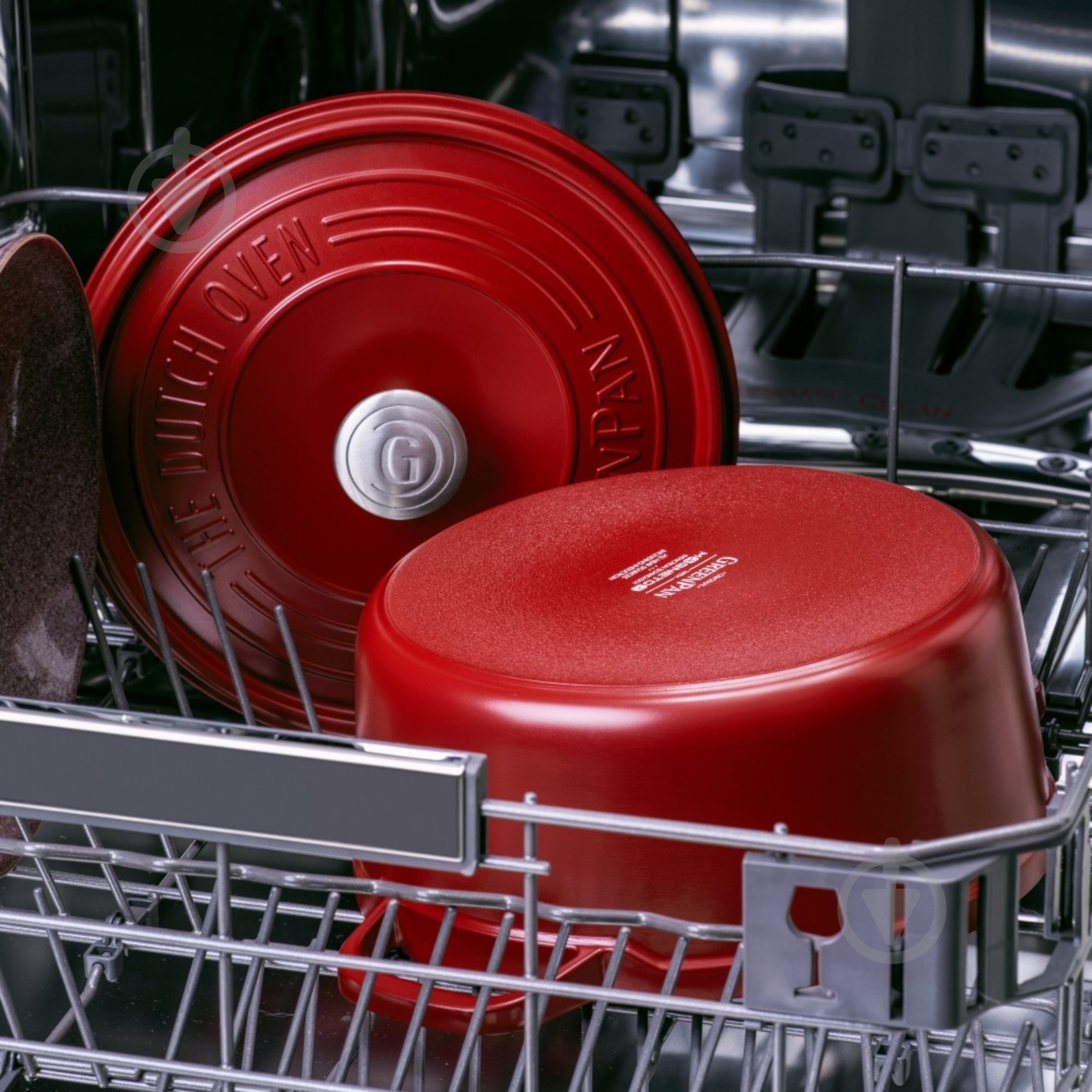 Кастрюля с крышкой GreenPan Featherweights 22 см 3,3 л красный (CC005432-001) - фото 6 Кастрюля с крышкой GreenPan Featherweights 22 см 3,3 л красный (CC005432-001) - фото 6