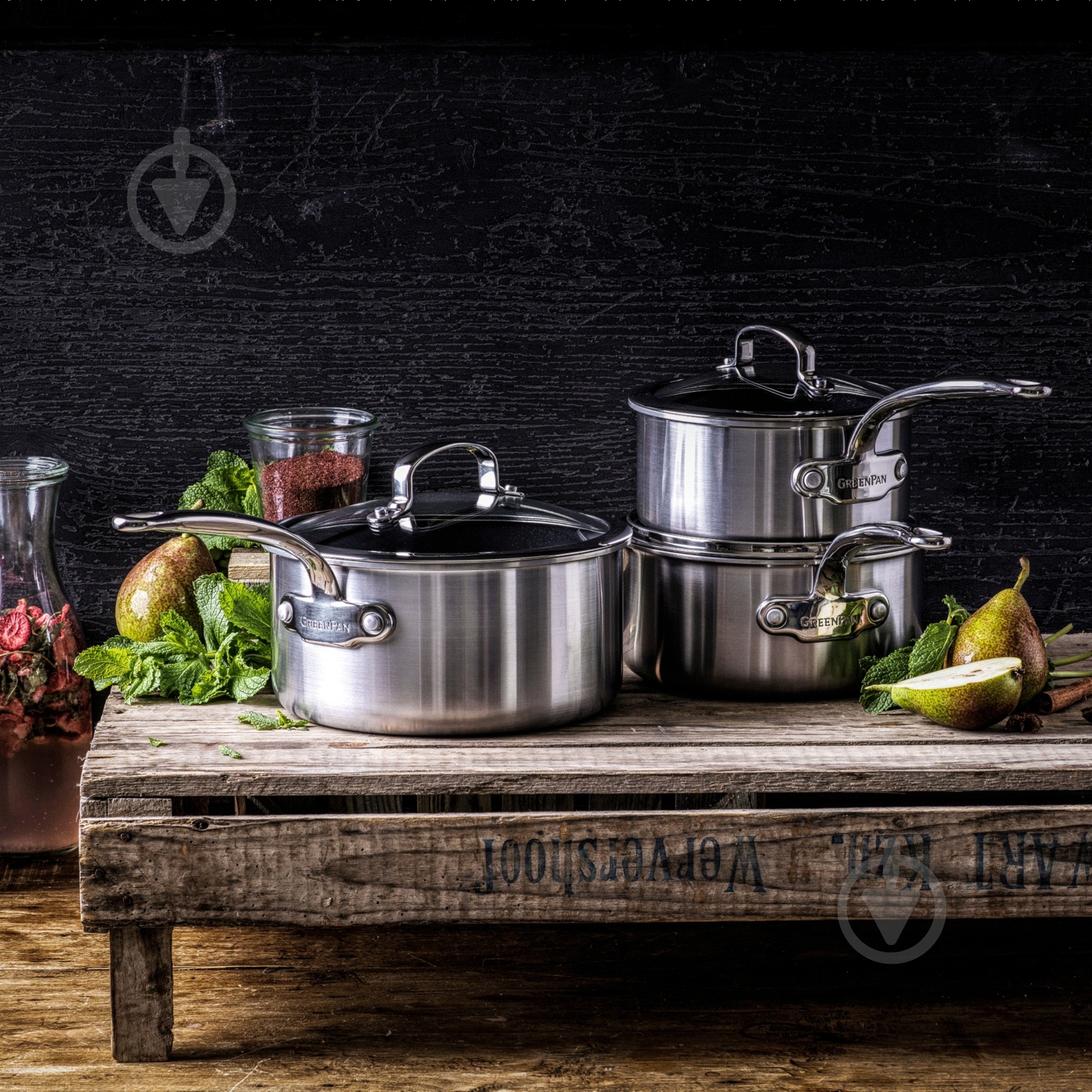 Набор ковшей GreenPan Premiere, 16/18/20 см, 1.6/2,1/3,1 л с керамическим покрытием (CC003822-001) - фото 7 Набор ковшей GreenPan Premiere, 16/18/20 см, 1.6/2,1/3,1 л с керамическим покрытием (CC003822-001) - фото 7