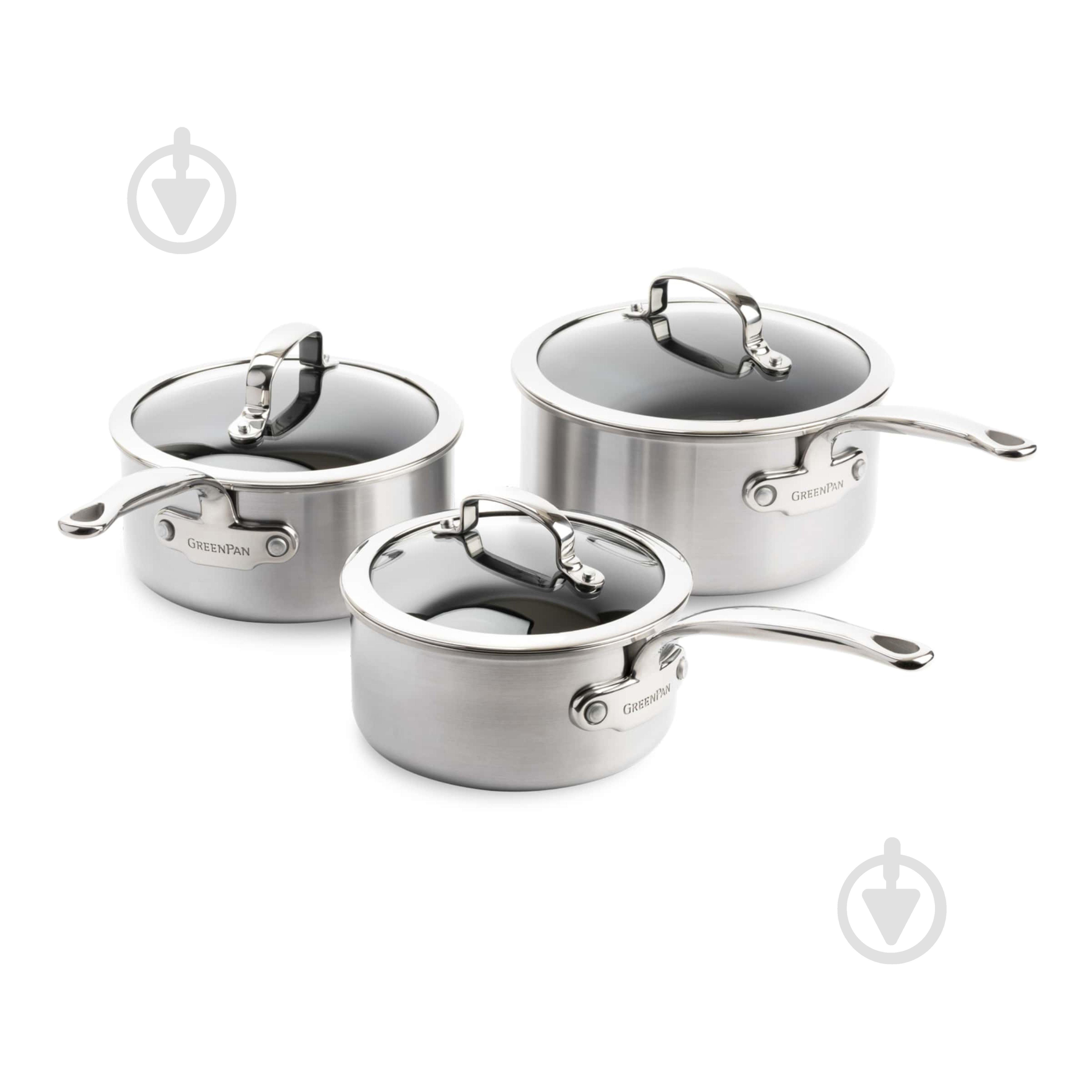 Набор ковшей GreenPan Premiere, 16/18/20 см, 1.6/2,1/3,1 л с керамическим покрытием (CC003822-001) - фото 1 Набор ковшей GreenPan Premiere, 16/18/20 см, 1.6/2,1/3,1 л с керамическим покрытием (CC003822-001) - фото 1