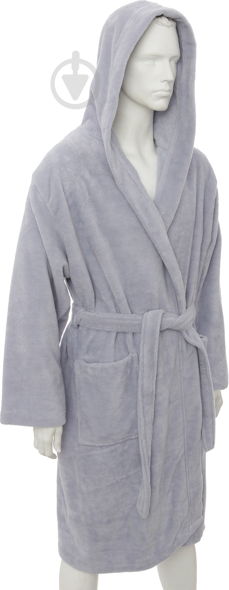 Халат Durutex р. L серый Hooded - фото 2 Халат Durutex р. L серый Hooded - фото 2