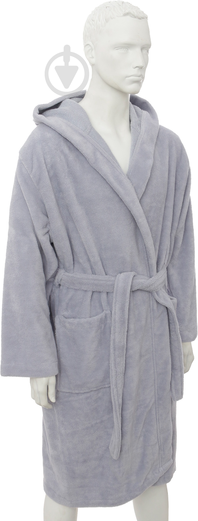 Халат Durutex р. L серый Hooded - фото 1 Халат Durutex р. L серый Hooded - фото 1