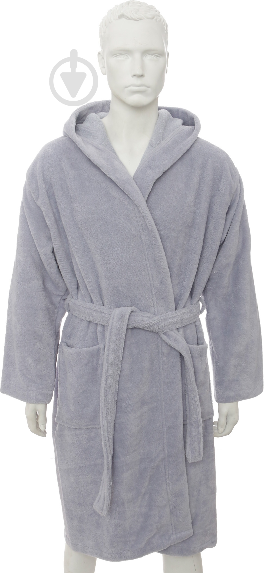 Халат Durutex р. L серый Hooded - фото 3 Халат Durutex р. L серый Hooded - фото 3