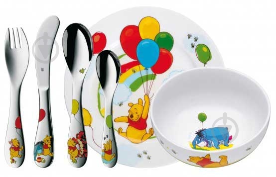 Набір дитячого посуду Winnie 6 предметів 00100446 WMF - фото 1 Набір дитячого посуду Winnie 6 предметів 00100446 WMF - фото 1