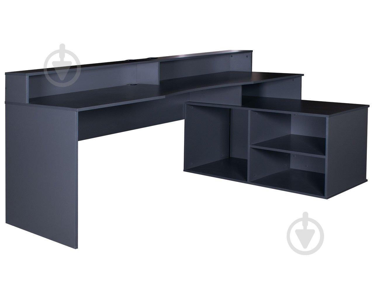 Стол письменный угловой Геймер 910х2000х720 мм антрацит/антрацит - фото 1