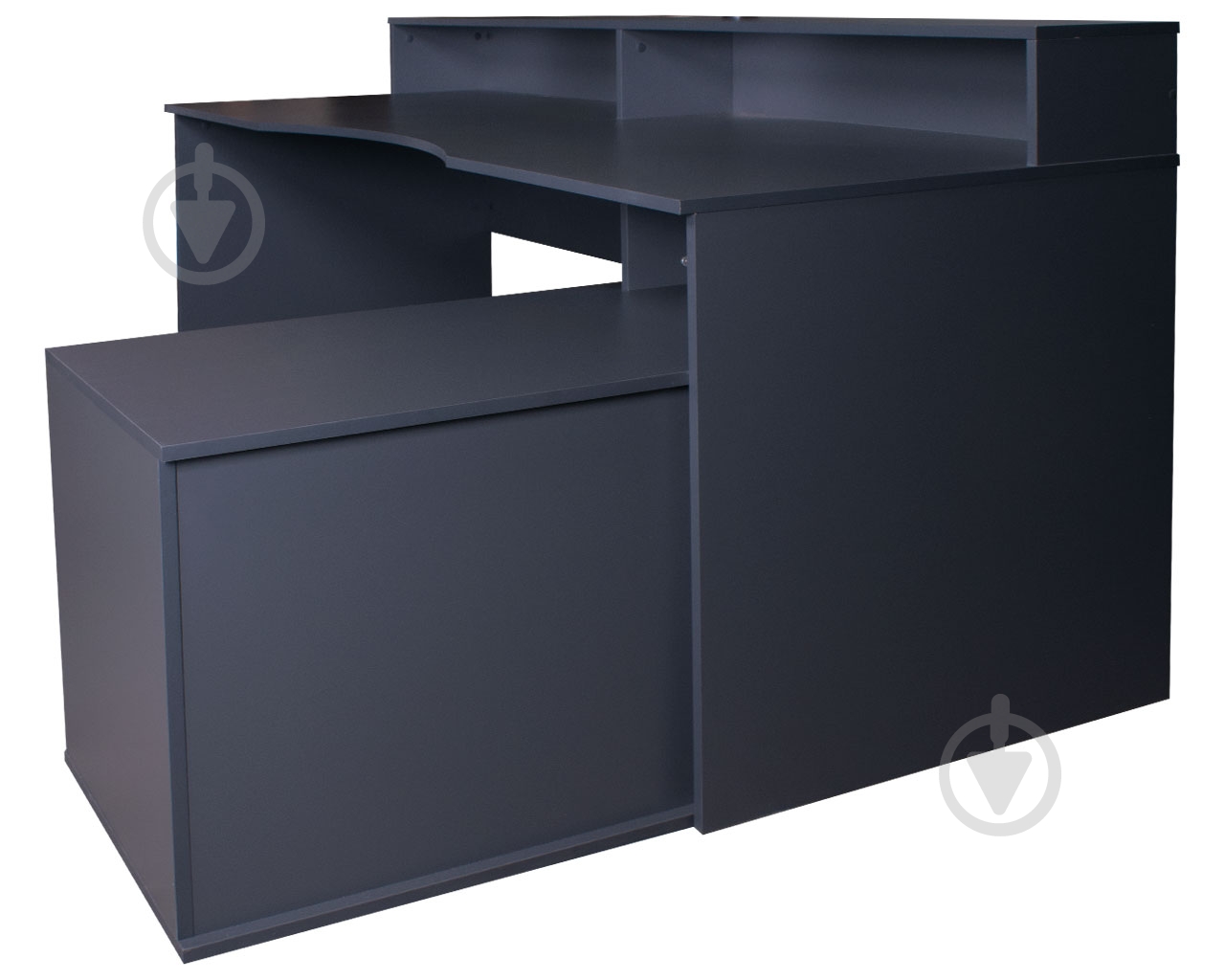 Стол письменный угловой Геймер 910х2000х720 мм антрацит/антрацит - фото 4