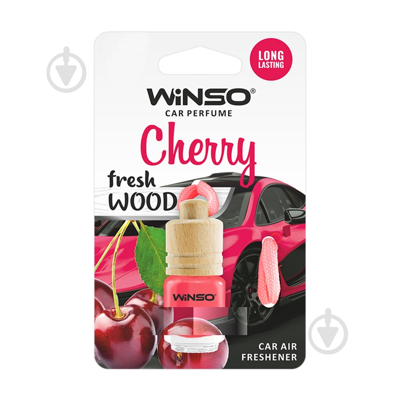 Ароматизатор подвесной WINSO Fresh WOOD Cherry 530340 4 мл - фото 1