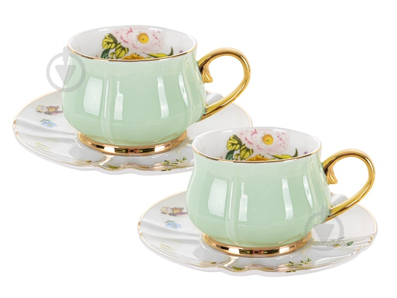 Набор чашек с блюдцами Lefard Mint 200 мл 4 предмета 975-032 - фото 1