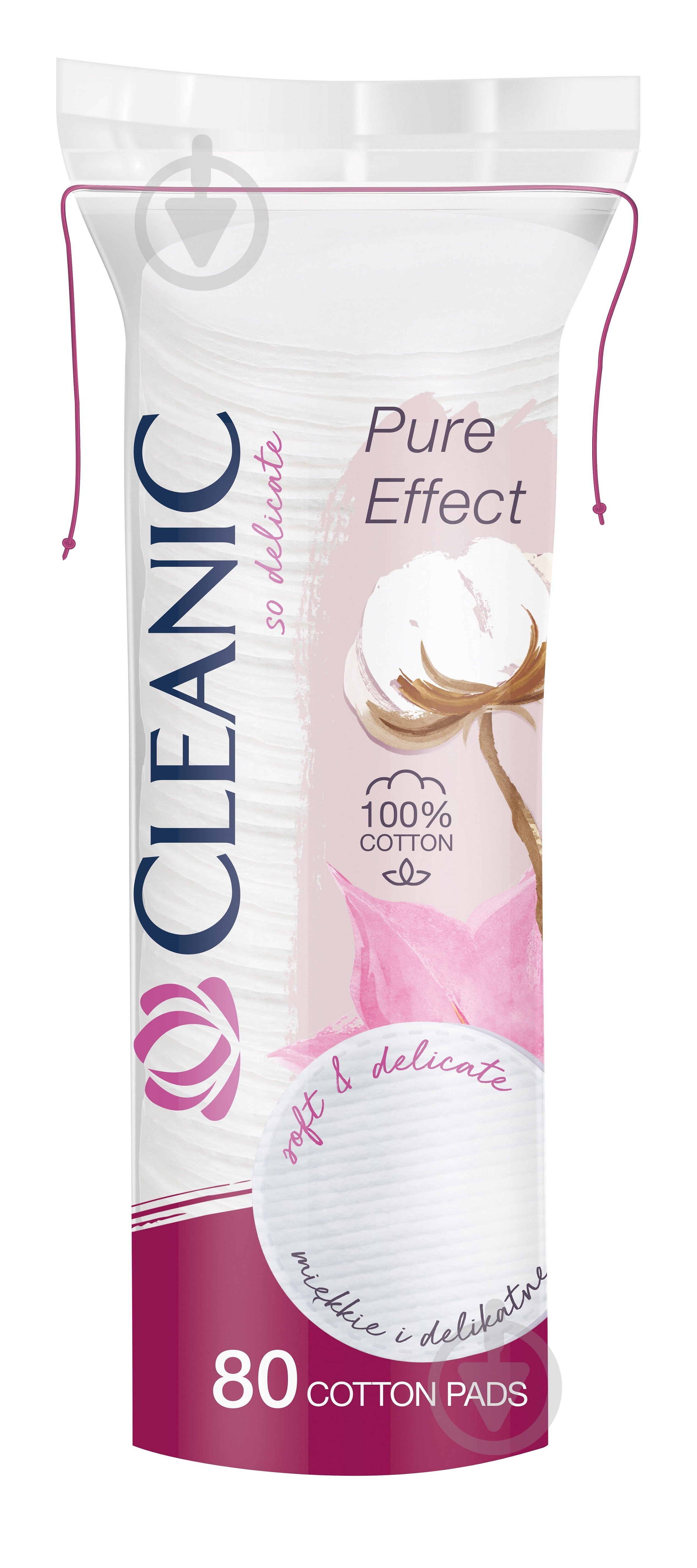 Ватные диски Cleanic pure effect soft touch 80 шт. - фото 1