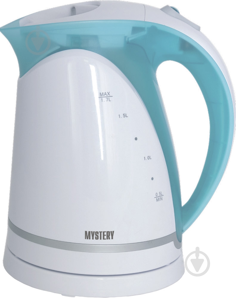 Электрочайник Mystery MEK-1616 white/aqua - фото 1