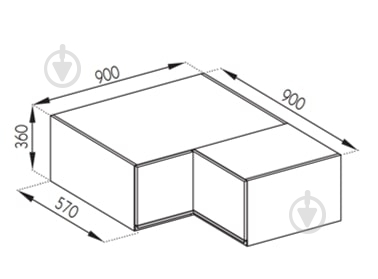 Шафа Софі (А 90х90 прямий (570) ліва) шовковий камінь/білий Світ Меблів - фото 5 Шафа Софі (А 90х90 прямий (570) ліва) шовковий камінь/білий Світ Меблів - фото 5