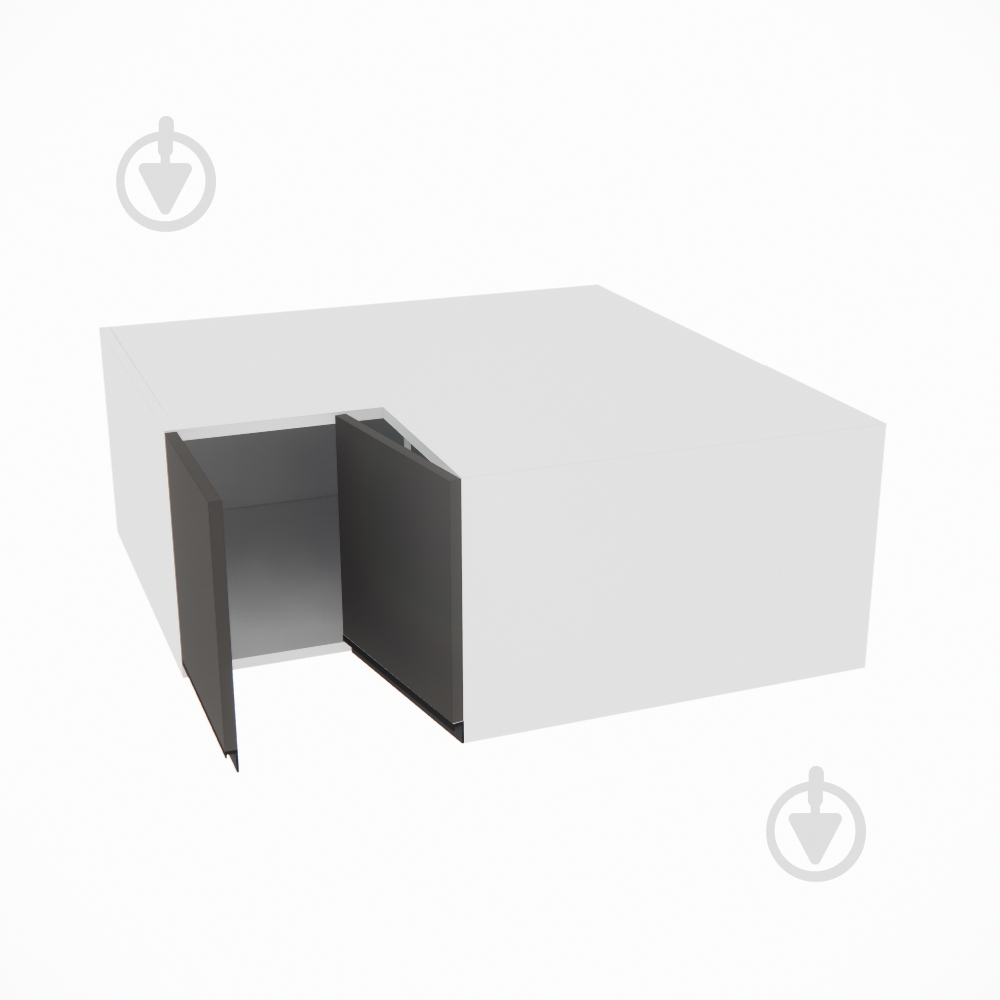 Шафа Софі (А 90х90 прямий (570) ліва) графіт сірий/білий Світ Меблів - фото 2 Шафа Софі (А 90х90 прямий (570) ліва) графіт сірий/білий Світ Меблів - фото 2