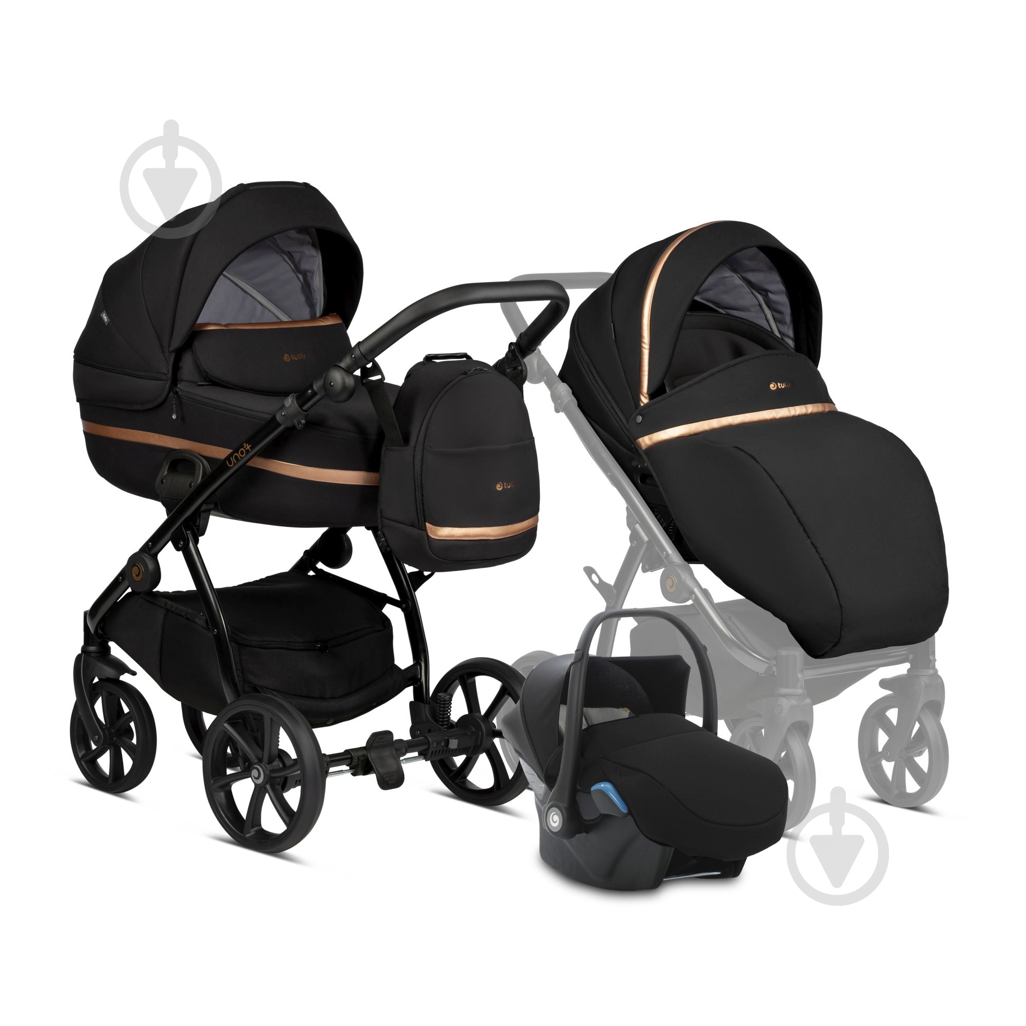 Коляска универсальная TUTIS Uno3 plus Black Edition Copper (1072199) - фото 8 Коляска универсальная TUTIS Uno3 plus Black Edition Copper (1072199) - фото 8