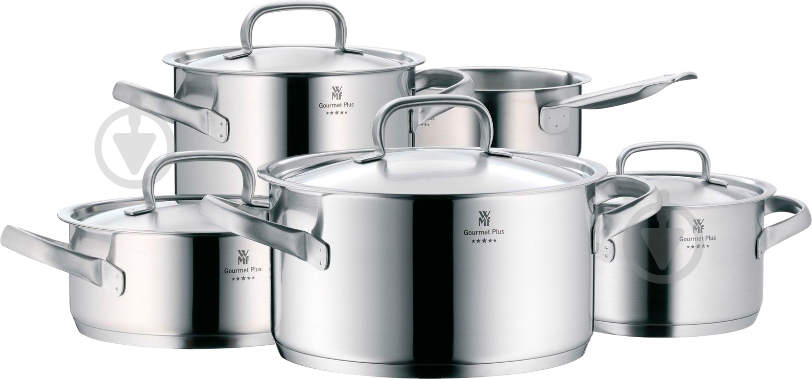 Набор кастрюль WMF с крышками Gourmet Plus 5 шт. - фото 2 Набор кастрюль WMF с крышками Gourmet Plus 5 шт. - фото 2