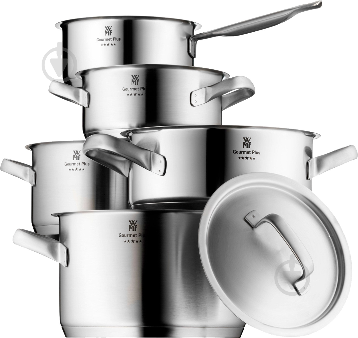 Набор кастрюль WMF с крышками Gourmet Plus 5 шт. - фото 1 Набор кастрюль WMF с крышками Gourmet Plus 5 шт. - фото 1