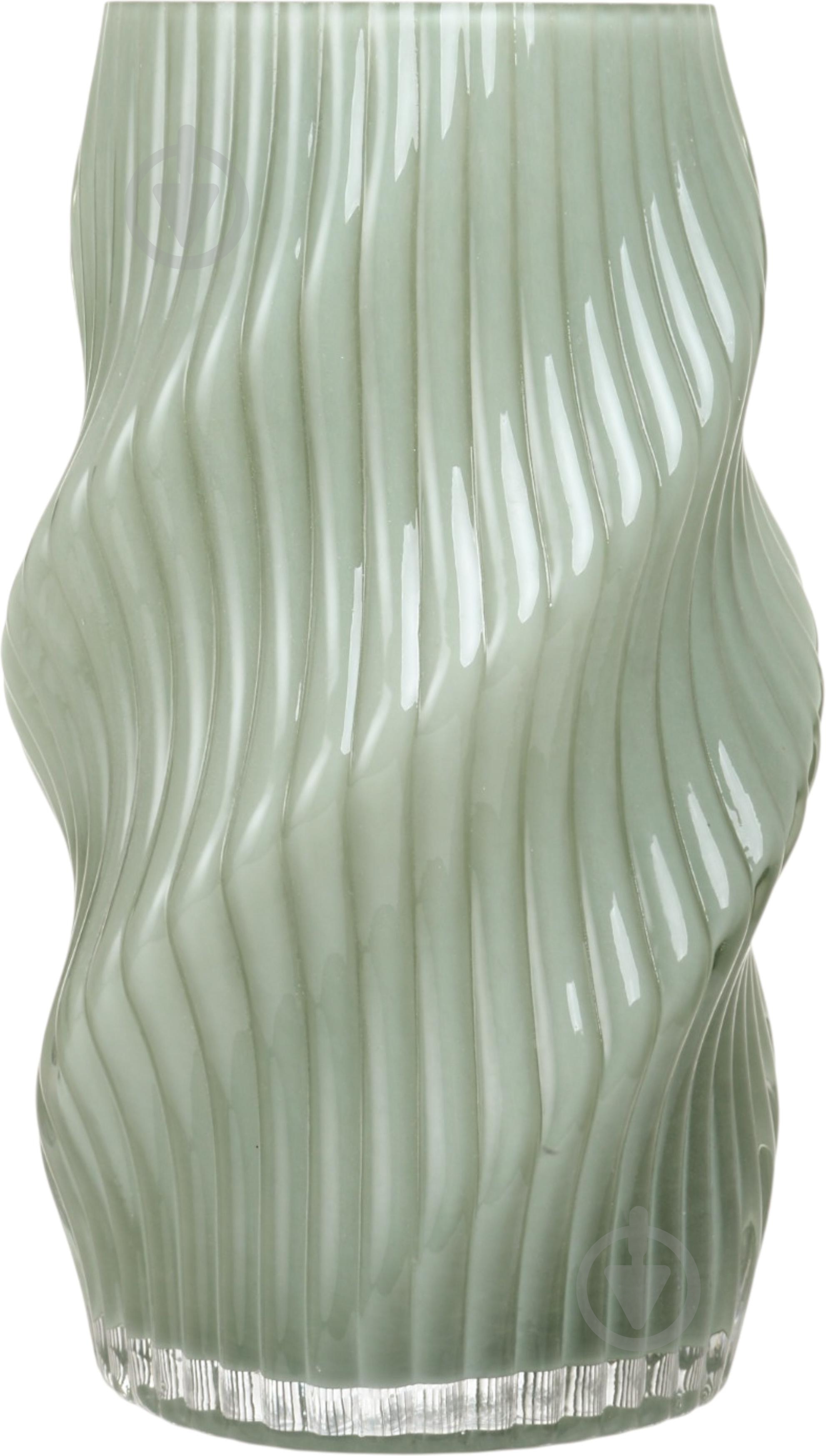 Ваза Sensio Ripple 22,5 см Зеленая SS24-015 - фото 3