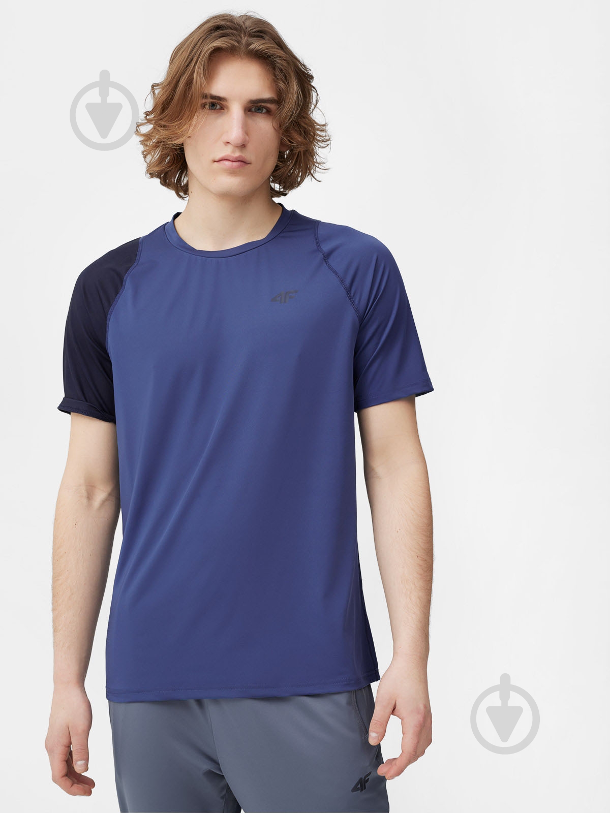 Футболка 4F TSHIRT FNK M452 4FAW23TFTSM452-32S р.S синий - фото 1