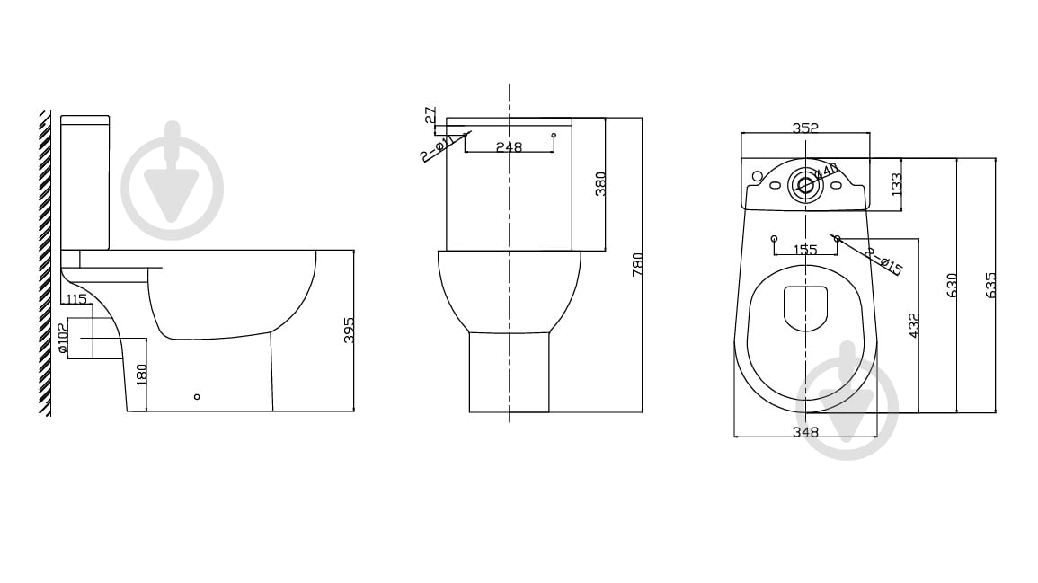 Унитаз-компакт Pearl PRIMA B (10-005) - фото 4