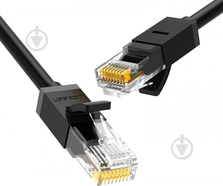 Патч-корд UGREEN NW102 Cat 6 U/UTP (60545) Lan Cable 1,5 м черный - фото 1