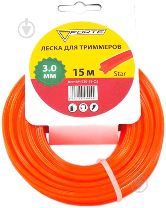 Леска Forte для триммера 3 мм 15 м - фото 1 Леска Forte для триммера 3 мм 15 м - фото 1