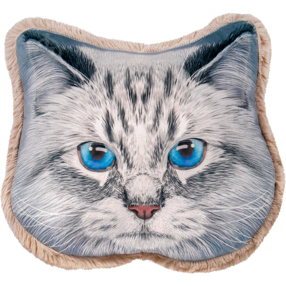 Подушка декоративная Кошка 30x35 см серый Stip - фото 1
