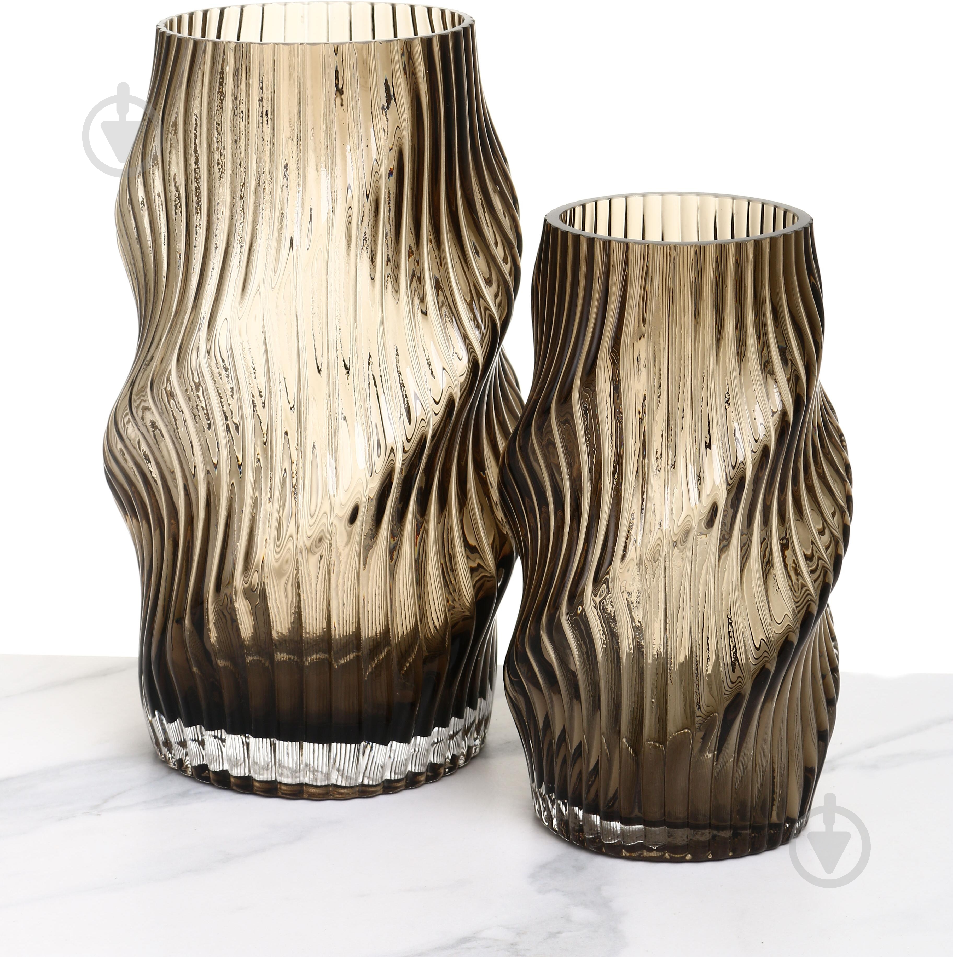 Ваза Sensio Ripple 22,5 см Коричневая SS24-018 - фото 5