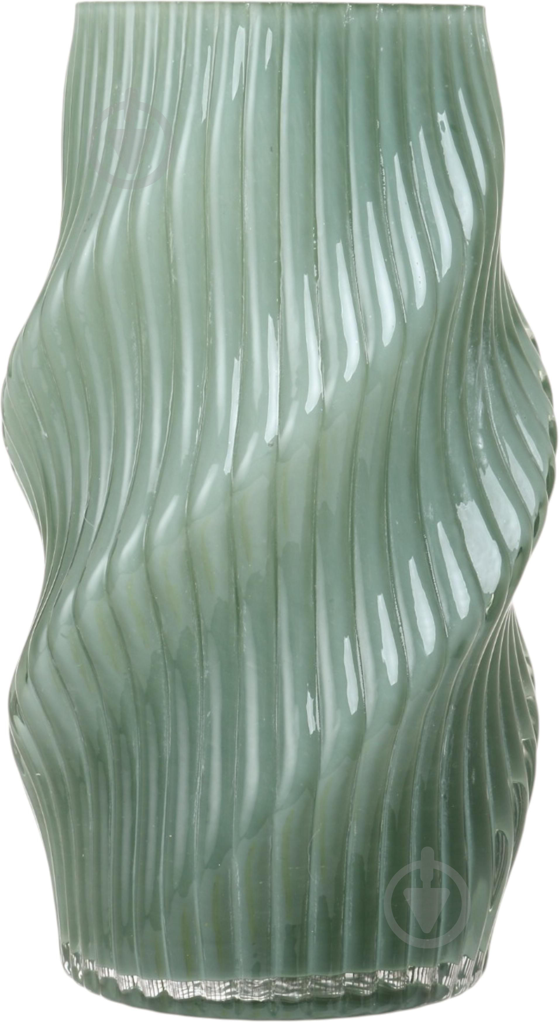 Ваза Sensio Ripple 22,5 см Зеленая SS24-014 - фото 3