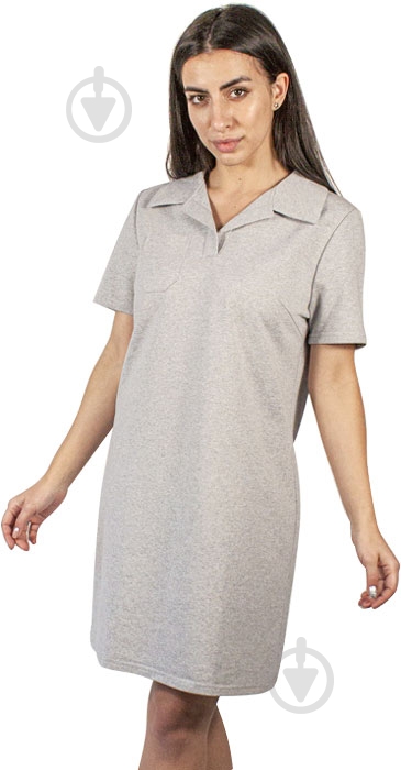 Платье Flis clothes р. L серый меланж - фото 1