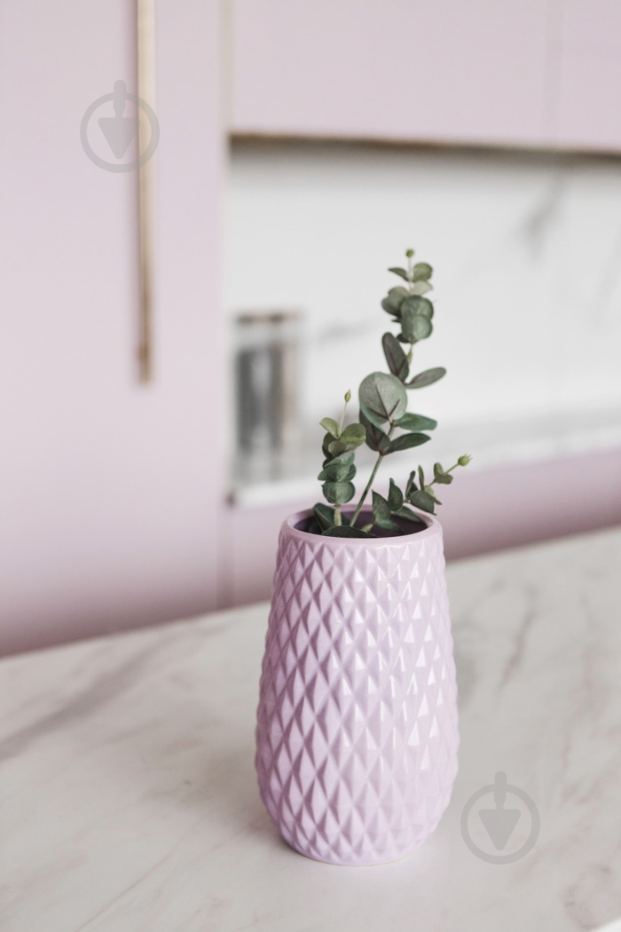 Ваза керамическая Rezon Перелесник 20х12 см 20 см лавандовая - фото 2