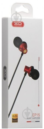 Наушники Xo EP15 In-ear red (13988) - фото 2 Наушники Xo EP15 In-ear red (13988) - фото 2