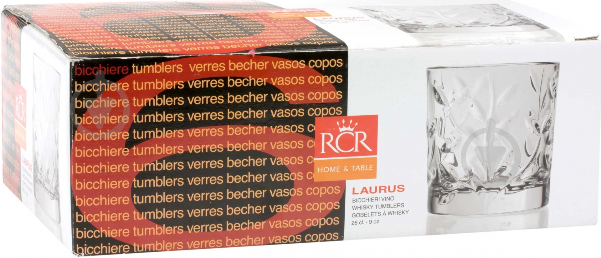 Набор стаканов RCR Laurus 260 мл 6 шт. - фото 8 Набор стаканов RCR Laurus 260 мл 6 шт. - фото 8