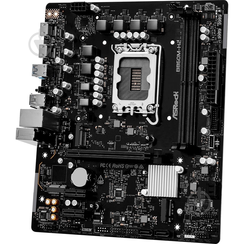 Материнская плата ASRock B860M-H2 (Socket 1851, Intel B860, micro ATX) - фото 3