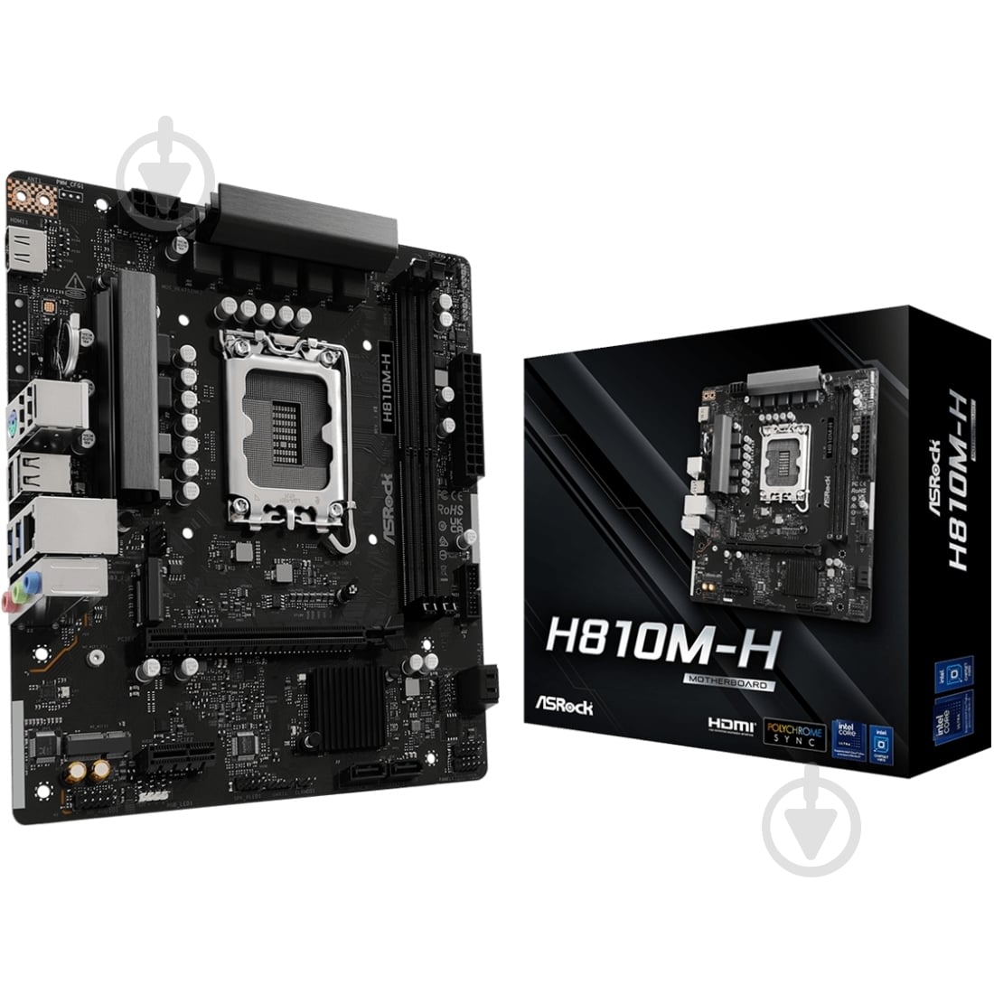 Материнская плата ASRock H810M-H (Socket 1851, Intel H810, micro ATX) - фото 5