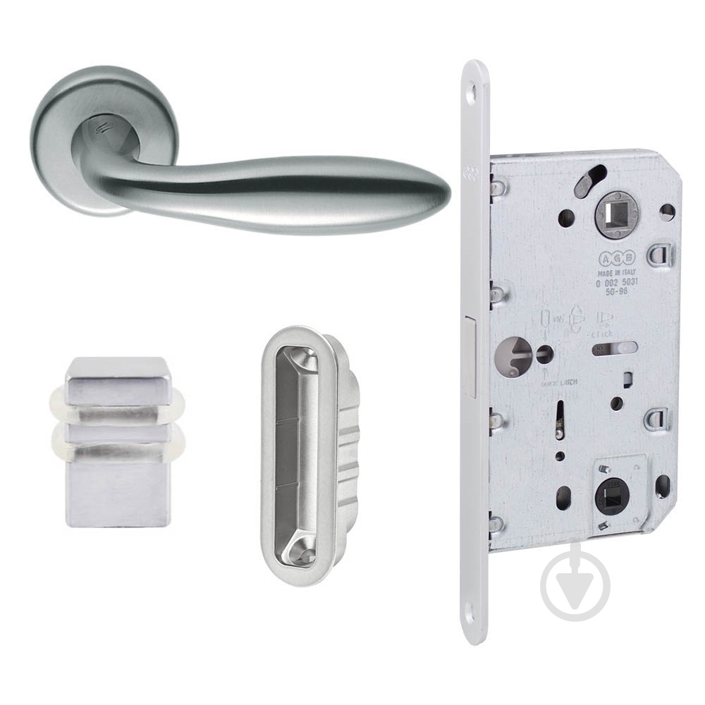 Комплект фурнитуры без запирания Colombo® Mach 96 мм матовый хром без петель - фото 1