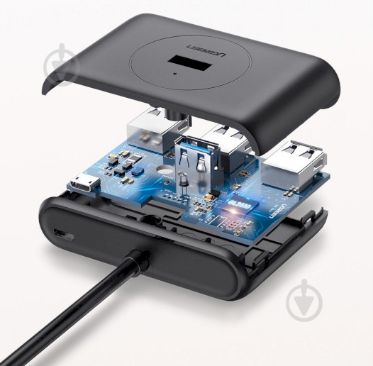 USB-хаб UGREEN CR113 4xUSB3.0 Black (20291) - фото 3