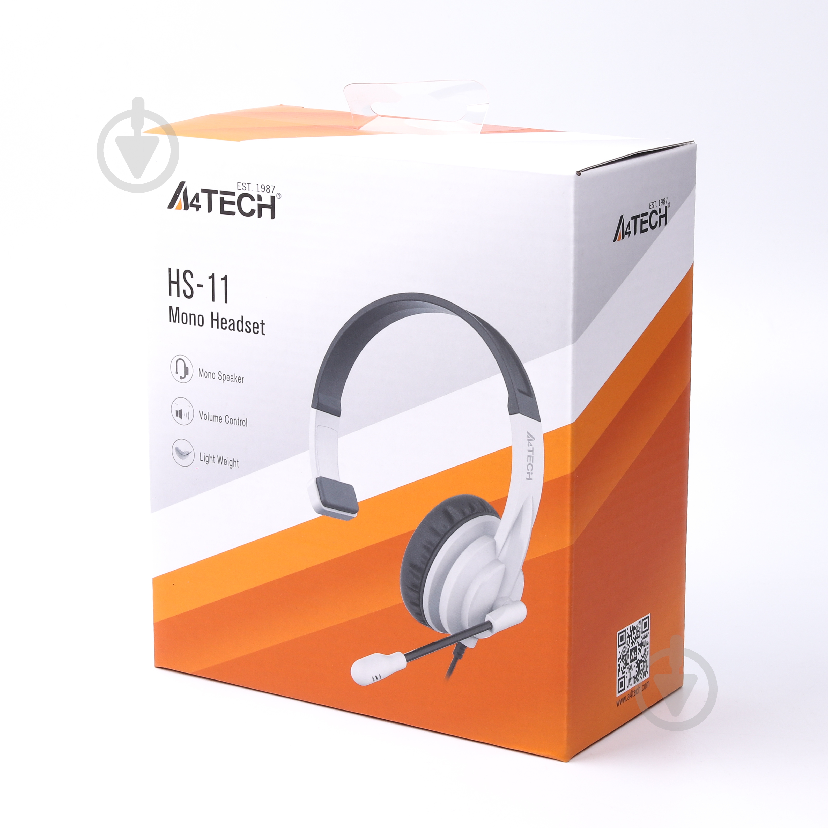 Навушники A4Tech HS-11 (Black + White) black/white (HS-11 (Black + White)) - фото 4