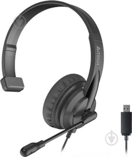 Наушники A4Tech HU-11 (Black) black (HU-11 (Black)) - фото 1