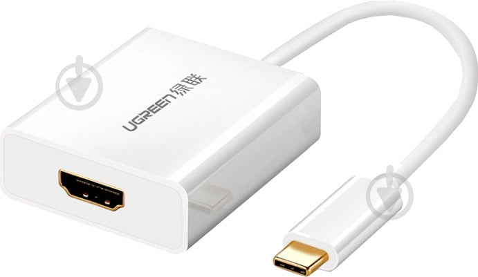 Переходник UGREEN USB 2.0 Type-C – HDMI V1.4b 0,2 м белый (40273) - фото 1